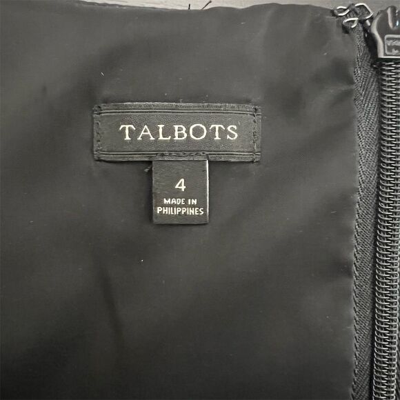 Talbots Women's Black Sleeveless Sheath Dress Size 4 Knee Length - Picture 4 of 5